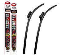 Fits BMW X2 Models 2018 To 2020 Heyner Germany Premium Super Flat Wiper Blades Front Replacement Set 24"20" HSF2420TLB