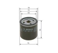 Bosch Oil Filter For Skoda Favorit 1988-1995 76x80mm High Quality NEW