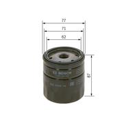 BOSCH 0451103349 Oil Filter 76.7mm Ø Spin-On Fits Alfa Romeo Fiat Lancia Seat