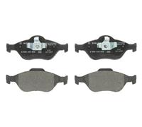 BOSCH Brake pad set 0 986 424 558 Low-Metallic with mounting manual, with anti-squeak plate, with piston clip FORD: FIESTA 5, Focus Mk1 Hatchback