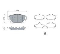 BOSCH 0 986 460 043 Brake pad set