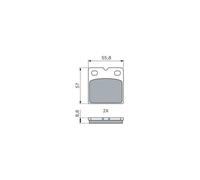 BOSCH 0 986 460 193 Brake Pad Set, disc parking brake