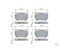 Fits BOSCH 0 986 460 288 BRAKE PAD SET, DISC BRAKE