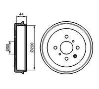 BOSCH REAR BRAKE DRUM 0986477148 FOR CITROËN PEUGEOT SUZUKI TOYOTA
