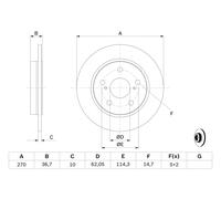 BOSCH 0 986 479 519 Brake disc