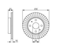 Brake disc BOSCH 0 986 479 C18 for SIRION (M3_) 1.0 2005-