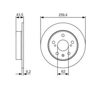 Fits BOSCH 0 986 479 C44 brake disc SUZUKI T. SX4 S-CROSS/VITARA 1,6 ⭐UK Stock⭐