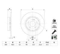 Bosch 0986479H49 Brake Disc (BD3001)