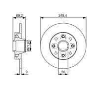 BOSCH 0 986 479 S43 Brake disc