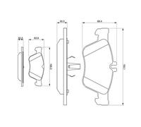 Brake pads 0 986 494 001 BOSCH for MERCEDES-BENZ CHRYSLER