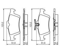 BOSCH 0 986 494 528 Brake pad set