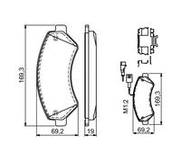 Original BOSCH Set of Brake Pads Disc Brake 0 986 494 580 for Citroën Fiat