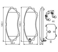 Fits BOSCH 0 986 494 587 BRAKE PAD SET, DISC BRAKE DE Stock
