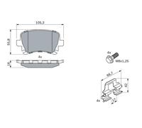 BOSCH 0 986 494 595 Brake pad set