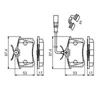 BOSCH 0 986 494 599 Brake pad set
