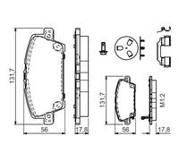 Fits BOSCH 0 986 494 611 BRAKE PAD SET, DISC BRAKE ⭐UK Stock⭐