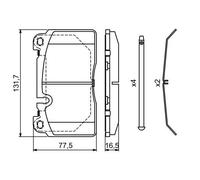 0 986 494 694 Disc Brake Brake Pad Set Front Fits Audi Q5 A6 C7 Avant By Bosch
