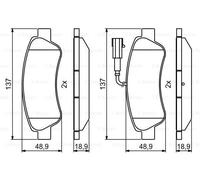 BOSCH 0 986 494 994 Brake pad set
