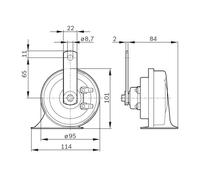 Fits BOSCH 0 986 AH0 501 Trumpet Horn ⭐UK Stock⭐