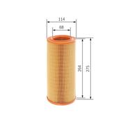 Fits BOSCH 1 457 433 553 Air Filter