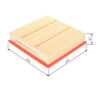 Bosch Air Filter 1457433571 - Fits Opel/Vauxhall Omega B (incl. Estate)