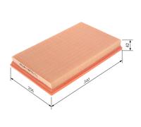 Bosch Air Filter 1 457 433 740, Moisture-resistant, High Tensile Strength, Fits Opel/Vauxhall
