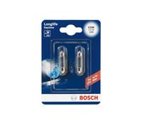 Bosch C5W (239) Longlife Daytime Halogen Headlight Bulbs, 12 V 5 W | Long Lasting Car Bulbs - Socket Type SV8,5-8 - Pack of 2 Replacement Car Light Bulbs