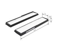 Fits BOSCH 1 987 432 051 CABIN FILTER/HP=2 PCS=SET/ 1993-1995 ⭐UK Stock⭐