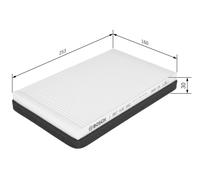 Cabin filter Particulate Filter 1 987 432 062 BOSCH for VOLVO 850 850 Estate S70