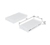BOSCH 1 987 432 167 Pollen filter