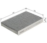 Bosch R2197 - Cabin Filter activated-carbon
