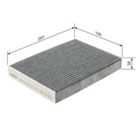 Cabin filter Activated Carbon Filter 1 987 432 538 BOSCH for RENAULT OPEL FIAT