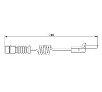 Bosch 1987474969 Brake Pad Wear Warning Contact Front Fits Mercedes-Benz Puch VW
