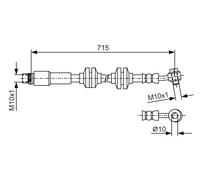 Brake Hose for RENAULT:MEGANE IV Hatchback,TALISMAN Grandtour,MEGANE IV Saloon,