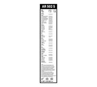 Bosch Wiper Blade Aerotwin AR502S, Length: 500mm/450mm - Set of Front Wiper Blades - Only for Left-Hand Drive (EU)