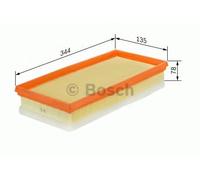 Bosch Air Filter S0172 - F 026 400 172 - 1K0129620E/1K0129620L - for VW SEAT SKODA AUDI
