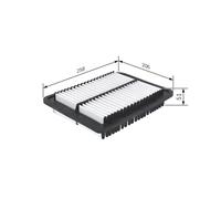Bosch 0 Car Air Filter - Separates Particles from the Air Intake - Moisture-resistant plus High Tensile Strength