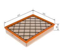 Bosch Air Filter F026400410 (13717798342) – 50×256×324mm – Fits BMW E70 E71 E72 X5 X6