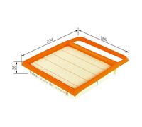 Bosch Air Filter F026400504 S0504 - Moisture-resistant, High Tensile - for Mercedes-Benz GL/E-Class