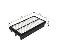 Bosch S0521 Car Air Filter - Separates Particles from the Air Intake - Moisture-resistant plus High Tensile Strength