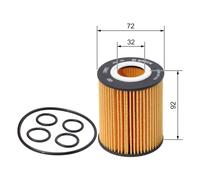 Bosch P7073 Car Oil Filter - Separates Soot and Metal Particles from Engine Oil - Provides Reliable Engine Lubrication