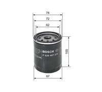 Oil filter Spin-on Filter F 026 407 236 BOSCH for CHEVROLET OPEL