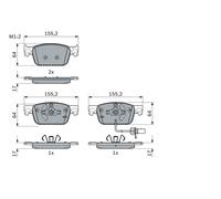 0 986 424 433 Disc Brake Brake Pad Set Front Fits Audi A5 Sportback Seat Bosch