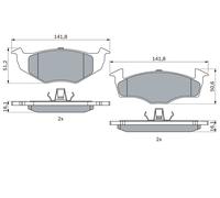 BOSCH 0 986 494 005 Brake pad set