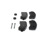 Bosch BP1104 - Brake Pads Car Front Axle - Bosch Quality - Reduced Noise and Dust - ECE-R90 Certified - Copper-Free - 1 Set of 4 Pads - With Accessories