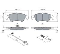 Brake pads 0 986 494 259 BOSCH for AUDI A5 A5 Sportback A5 Convertible A4 B8