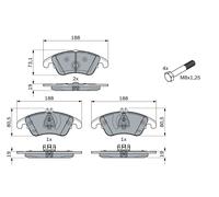 Fits BOSCH UKADY HAMULCOWE 0 986 494 263 HAM PADS. ⭐UK Stock⭐