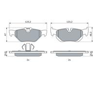 Bosch 0 986 494 272 Rear Brake Pad Set Fits BMW X1 xDrive 25 d 2004-2013