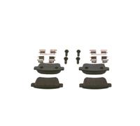 Bosch BP1221 - Brake Pads Car Rear Axle - Bosch Quality - Reduced Noise and Dust - ECE-R90 Certified - Copper-Free - 1 Set of 4 Pads - With Accessories