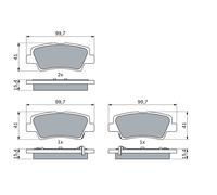 BOSCH 0 986 494 557 Brake pad set